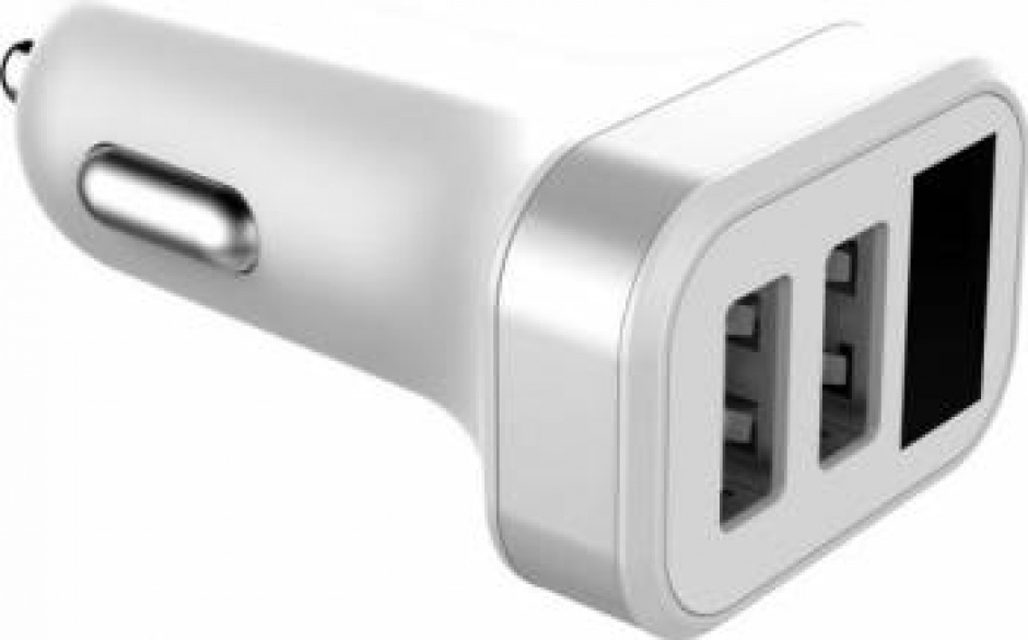 Imagine Incarcator auto 2 x USB 2.1A cu afisaj, GF-C10